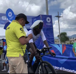 CAG25: Belize's Cory Williams and Derrick Chavarria participate in men's individual time trial